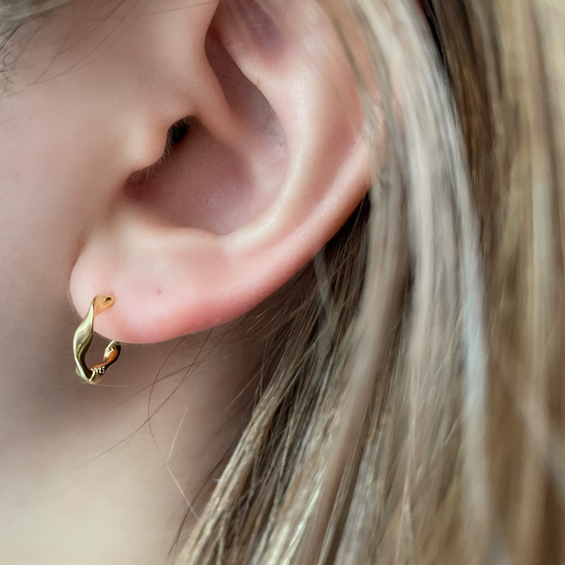 silver925 twist hoop pierce ピアス | Showkey