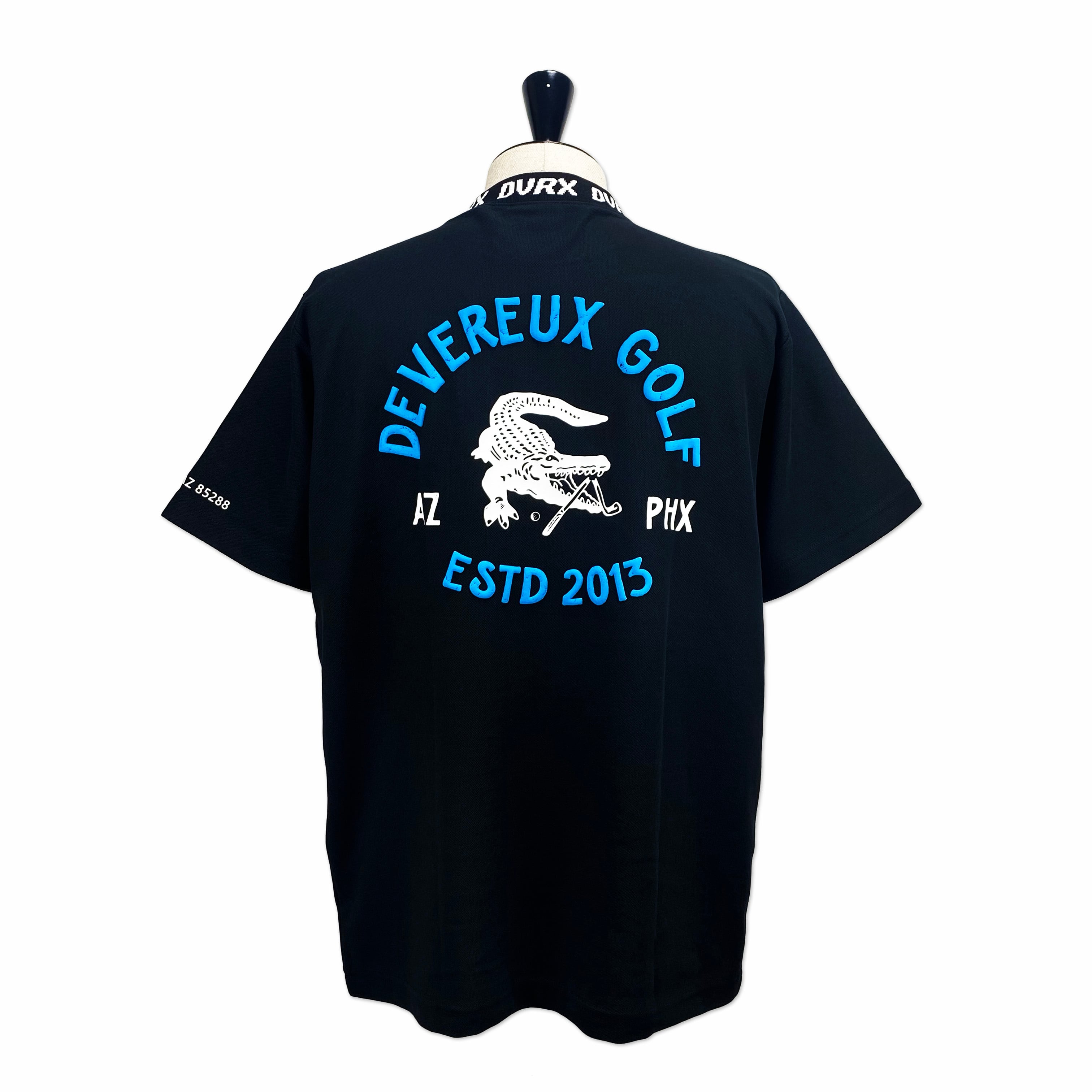 DEVEREUX GOLF】《MEN'S》Classic Logo Rib モックネッククロコTシャツ