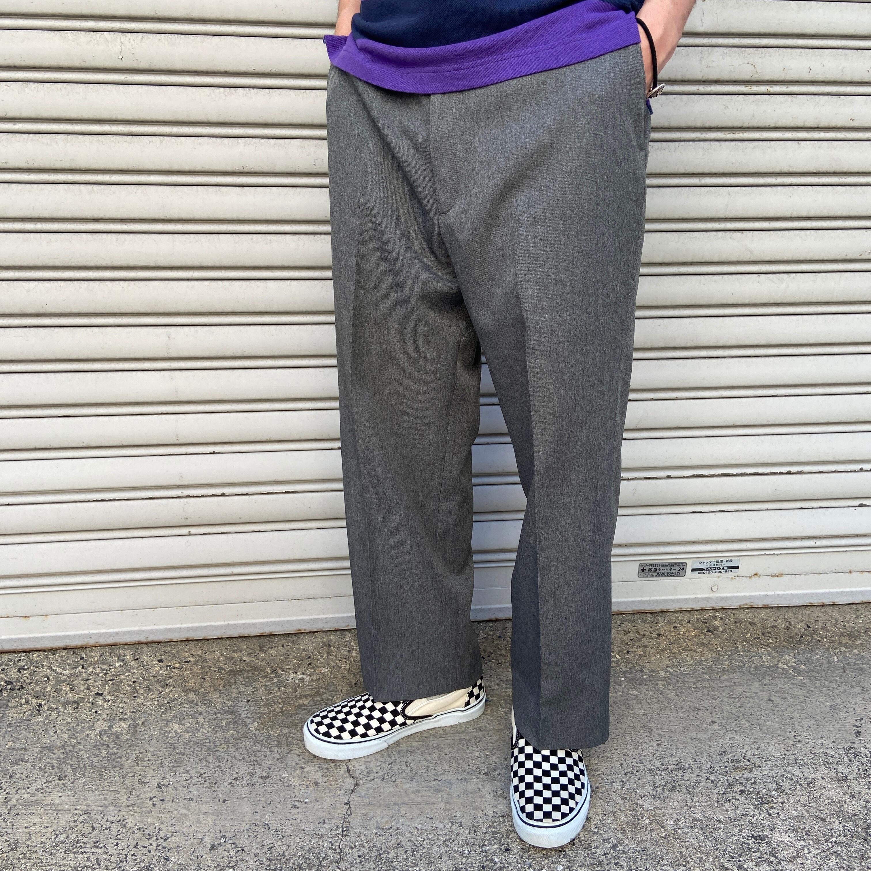 00s GAP オールドギャップ ツータックウールスラックス 黒 W33L30