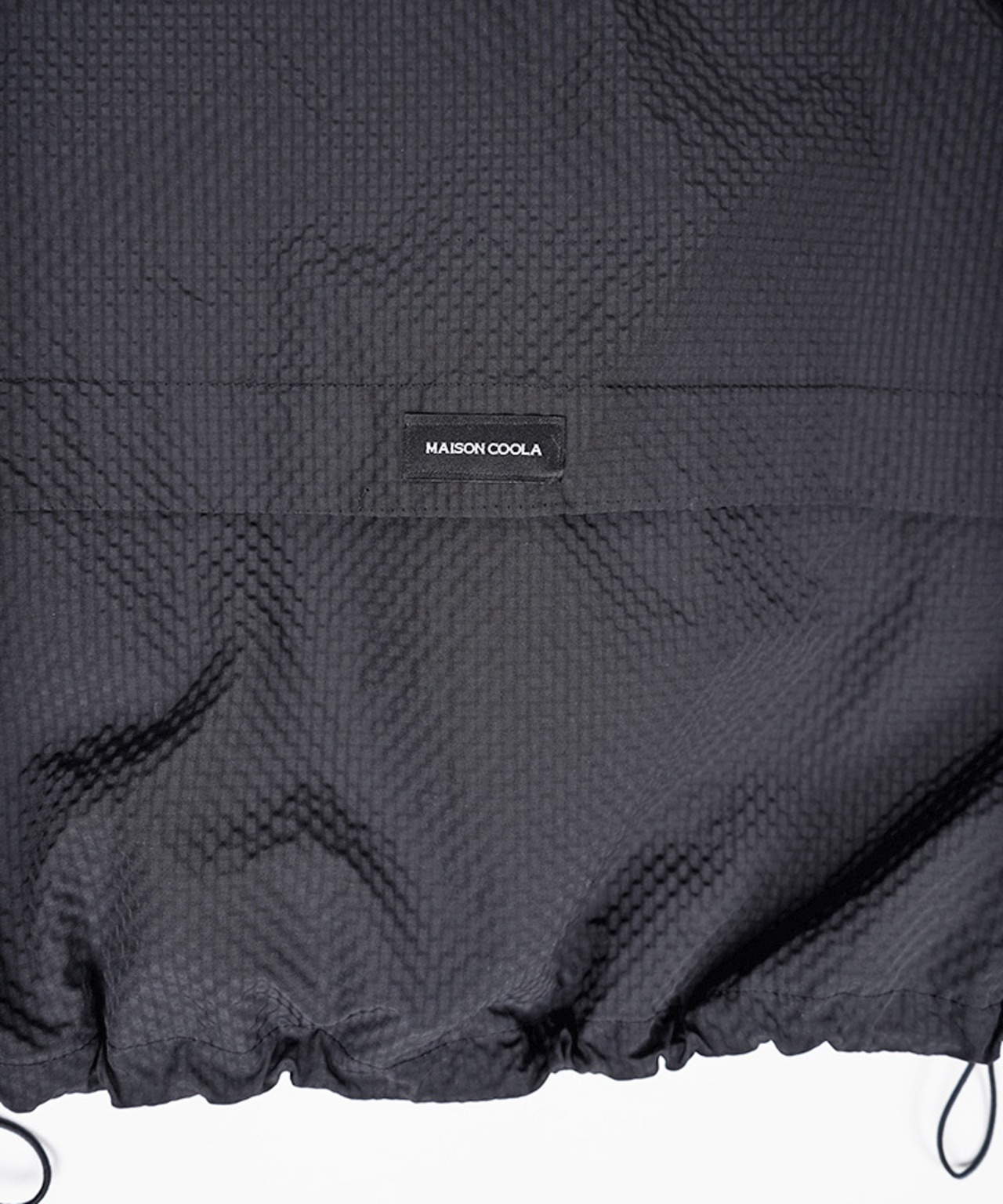 【直営限定ITEM】シアサッカージップフーディー (BLACK)　CQ-48152H