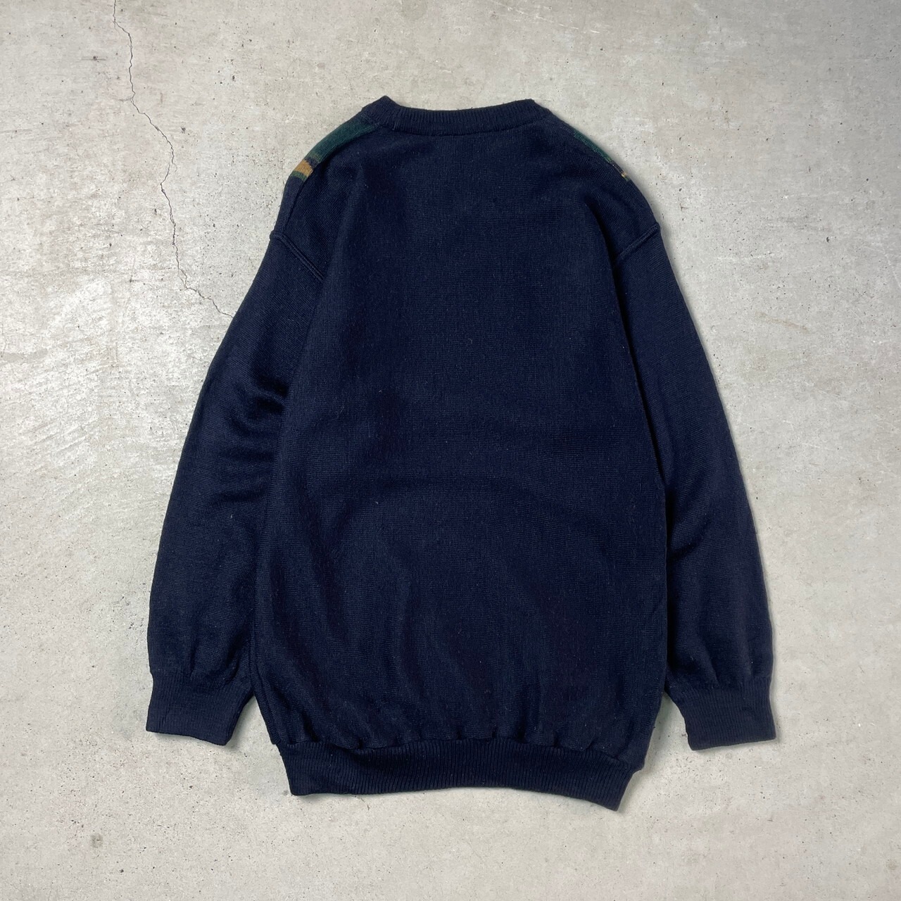 FOLCO メリノウール×アクリル ニットセーター メンズL相当 古着 