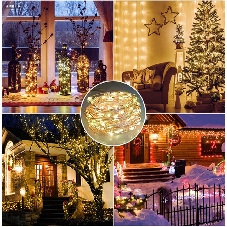 ソーラー ライト 電飾 イルミネーション 防水10m 2個セット ソーラー イルミネーション チューブライト LED100球 長さ10m 全3色