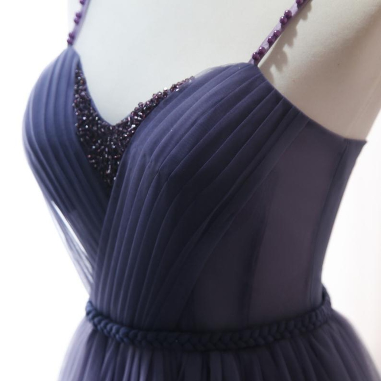 高品質！パーティードレス 紫 グラデーション キャミソール ロング  