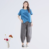TRUBE ウォッシュドコットンクロプトパンツ (M~L) チャコールグレー