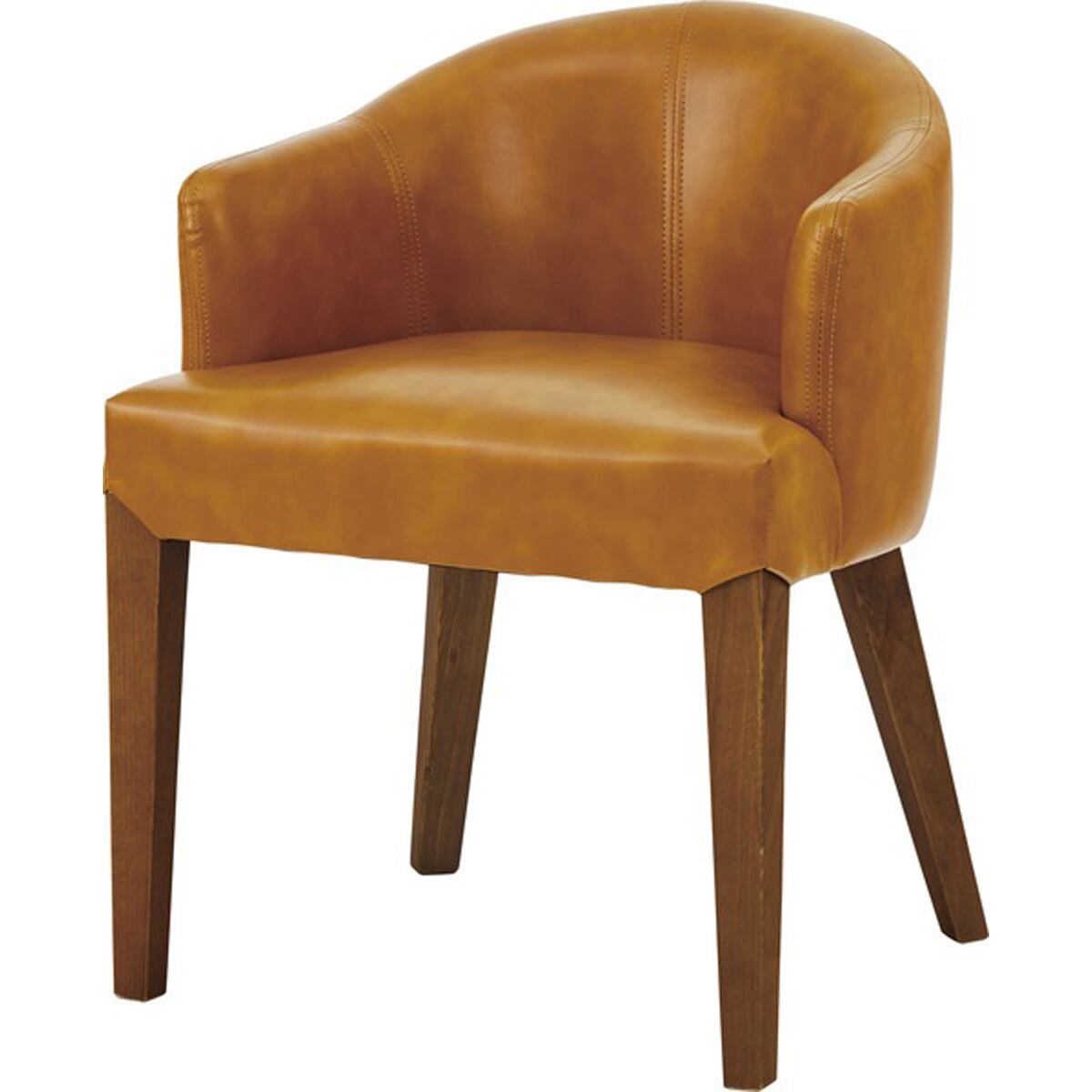 ダイニングチェア HOC-55CA HOC-55DBR HOC-55IV HOC-55RD 1人用ソファ ヴィンテージ レトロ モダン おしゃれ キャメル ダークブラウン アイボリー レッド