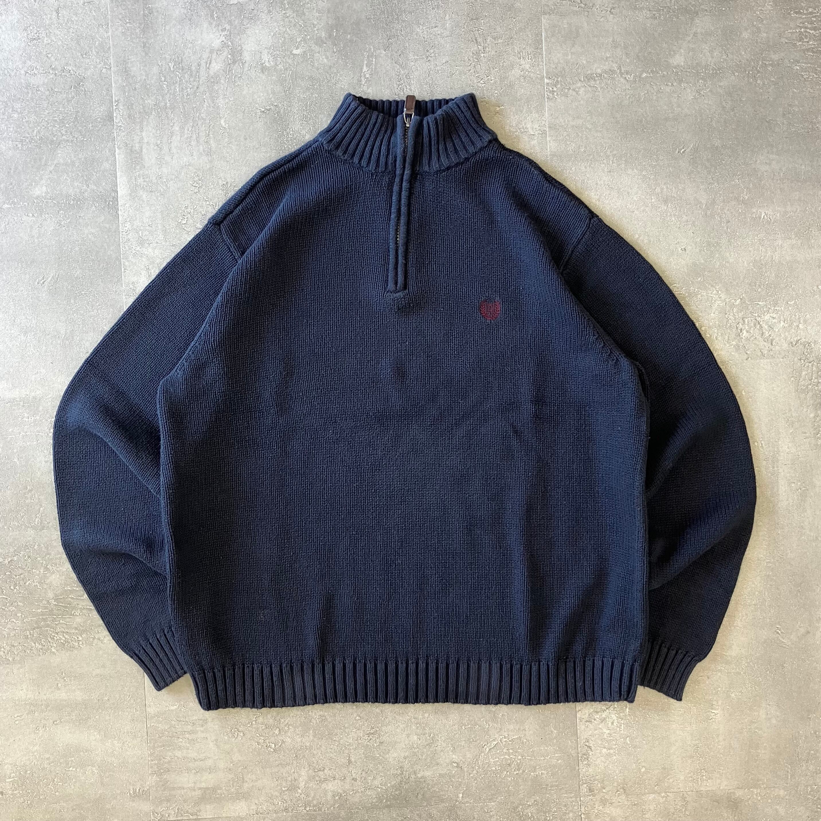 CHAPS 00s ハーフジップ ニット L No.2174