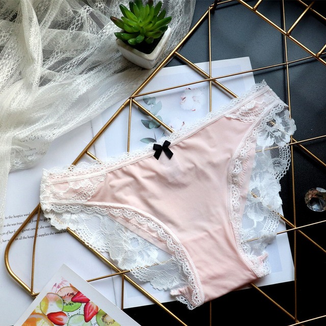 【5色】パンツ パンティ レース かわいい フリル リボン 柔らかい MY8-LSJ-9688