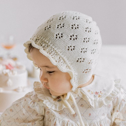 【即納】<Happyprince>  Reeve knit baby bonnet