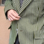 70's seersucker stripe tailored jacket