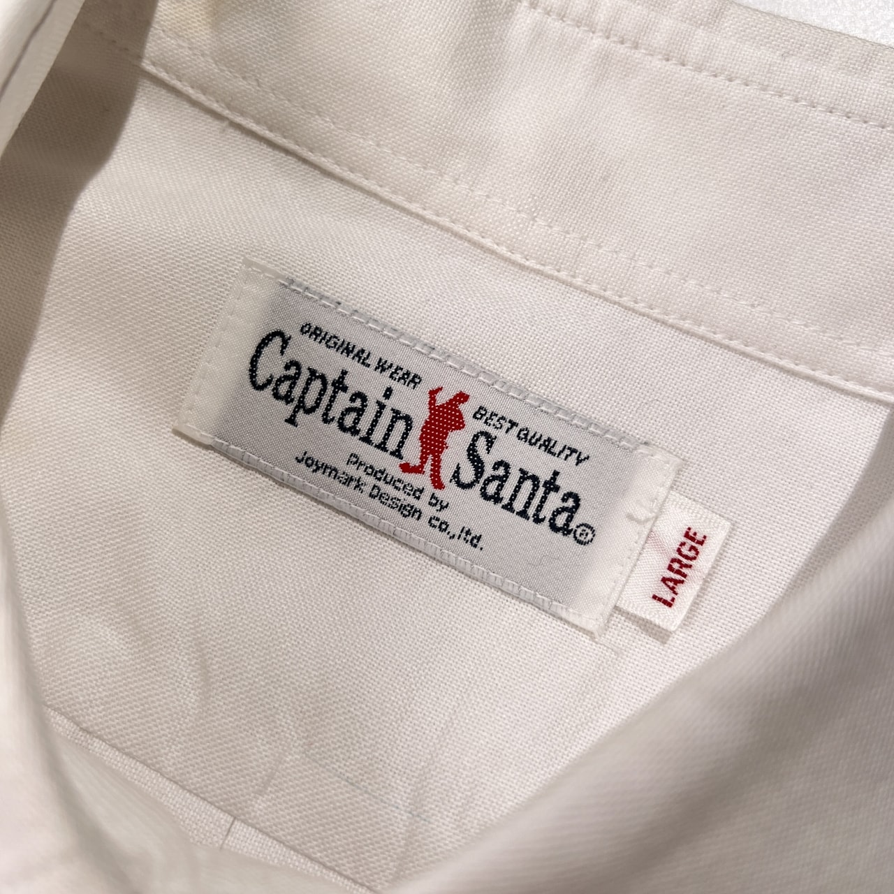 CAPTAIN SANTA キャプテンサンタ プリント オックスフォード BD 長袖シャツ サイズ L /ホワイト/ジョイマークデザイン