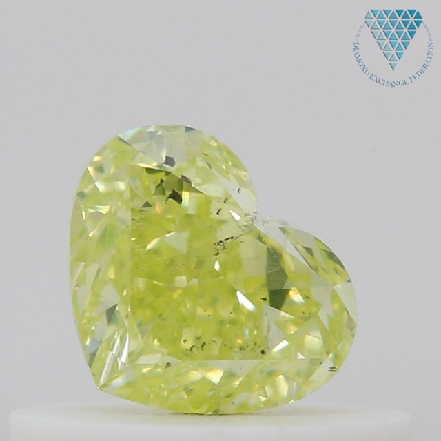 0.42 ct FANCY GREEN-YELLOW SI1 HEART GIA 天然  ダイヤモンド ルース