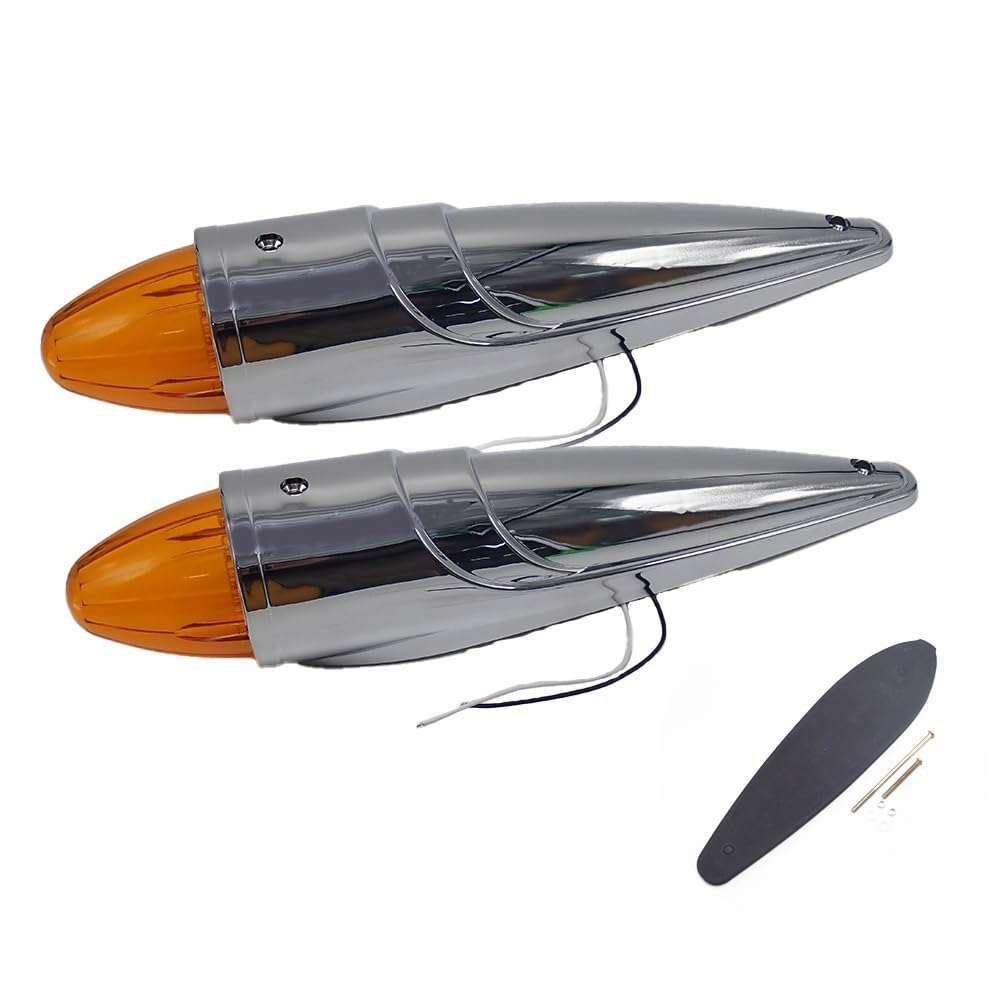 Wellvie classy 全長39cm 17LED ロケットマーカー 2本セット 24V なまずマーカー メッキパーツ トラック カスタム