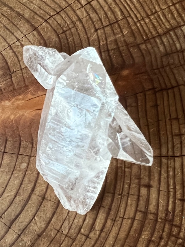 次元に穴の開いた空間【レインボー】クロスクリアクリスタル 36g ブラジル ミナス・ジェライス州ゼカ・デ・ソウザ産