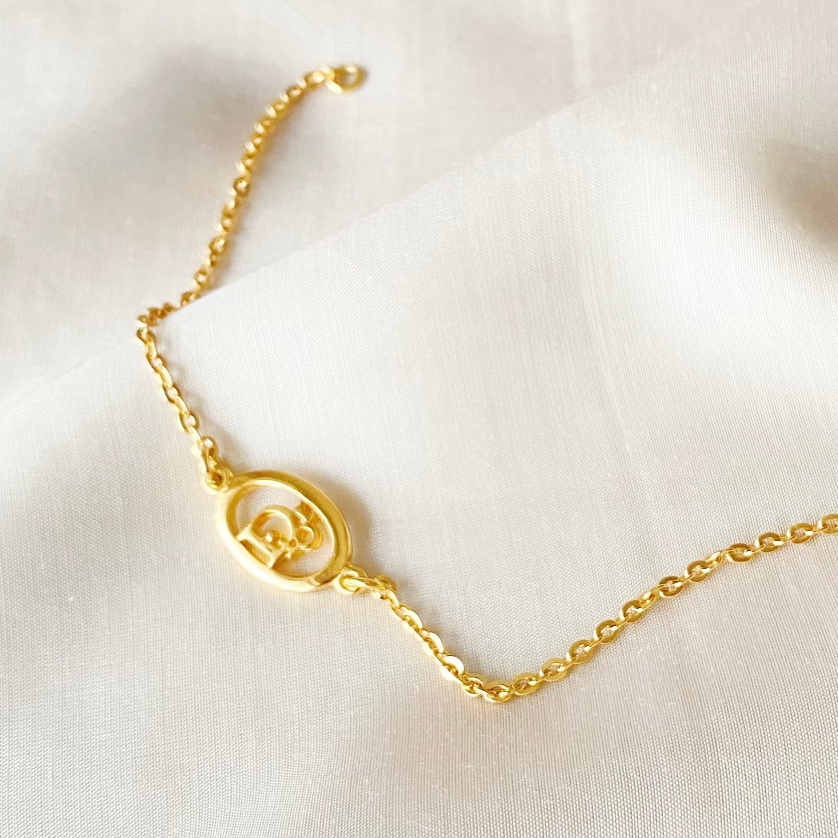 B5355】Christian Dior logo cut out bracelet/クリスチャンディオール