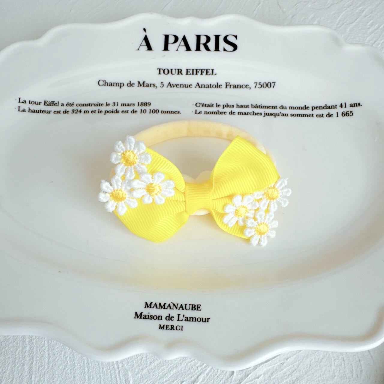 マーガレットリボンヘアバンド（後ろ支え付き）