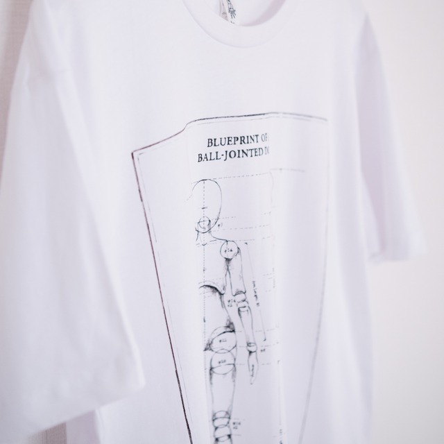 Tシャツ: 「Blueprint of a ball-jointed doll」白