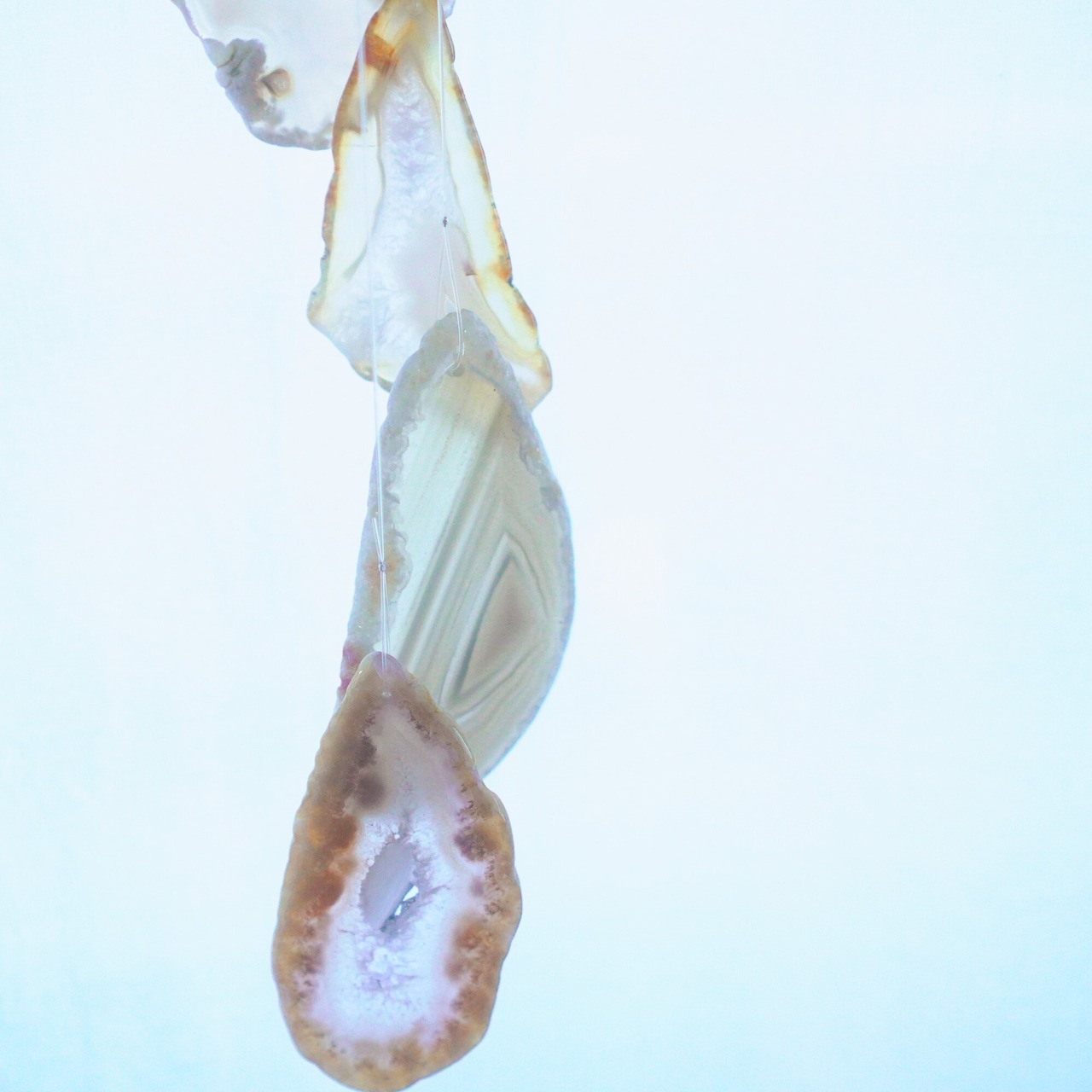 Hazel nut Ice cream 02 - アゲートヒーリングチャイム / Agate Sun Catcher Wind Chime 1054