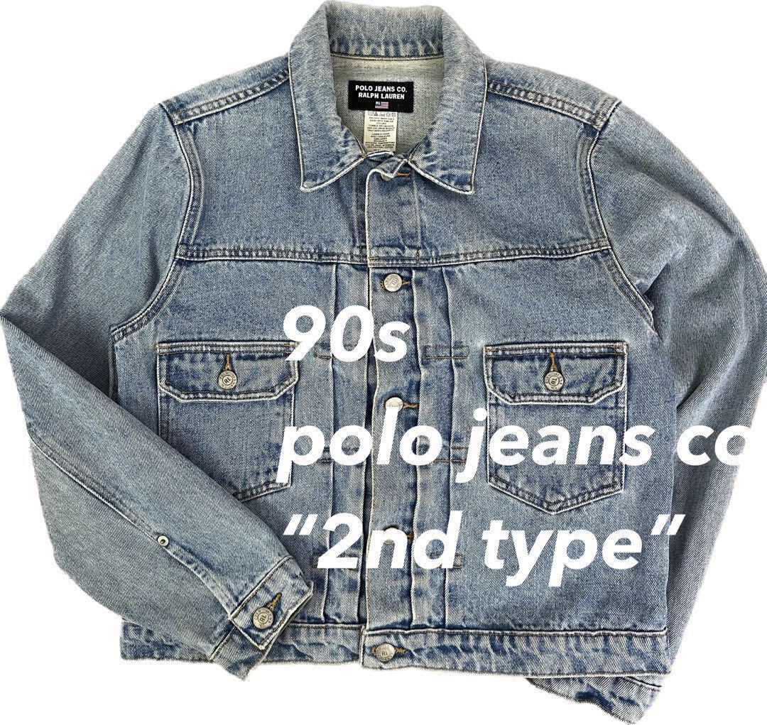 90s POLOJEANS　2ndデニムジャケット　Tバック　ラルフローレン