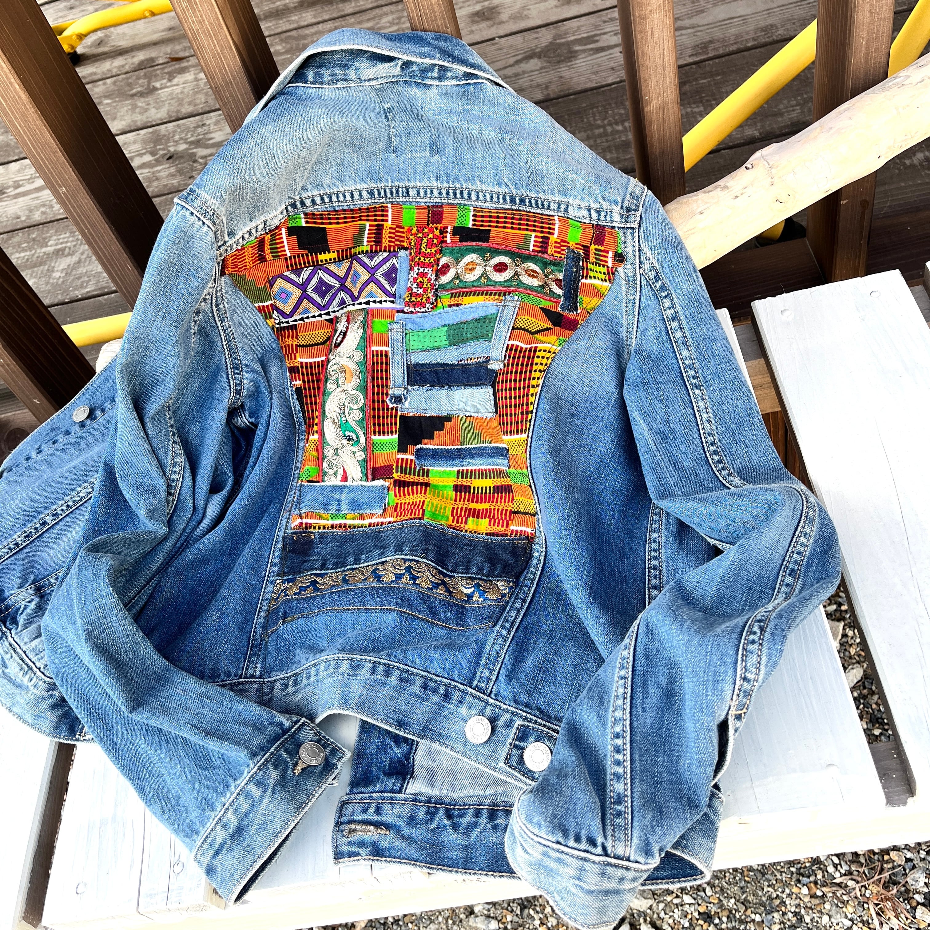 リメイクデニムアフリカンGジャン | アジアン雑貨ルチュ