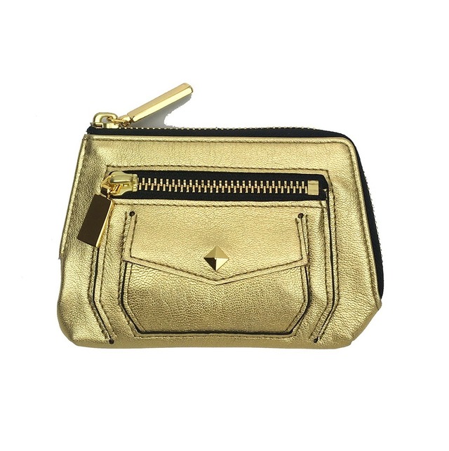 Metalic Zip Wallet　GOLD