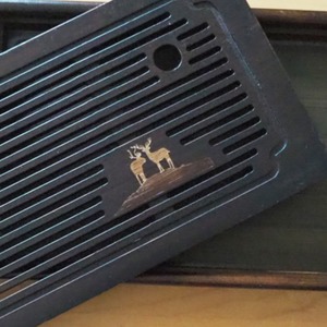 レトロ茶盤 鹿 ※キズ・カスレあり 　　