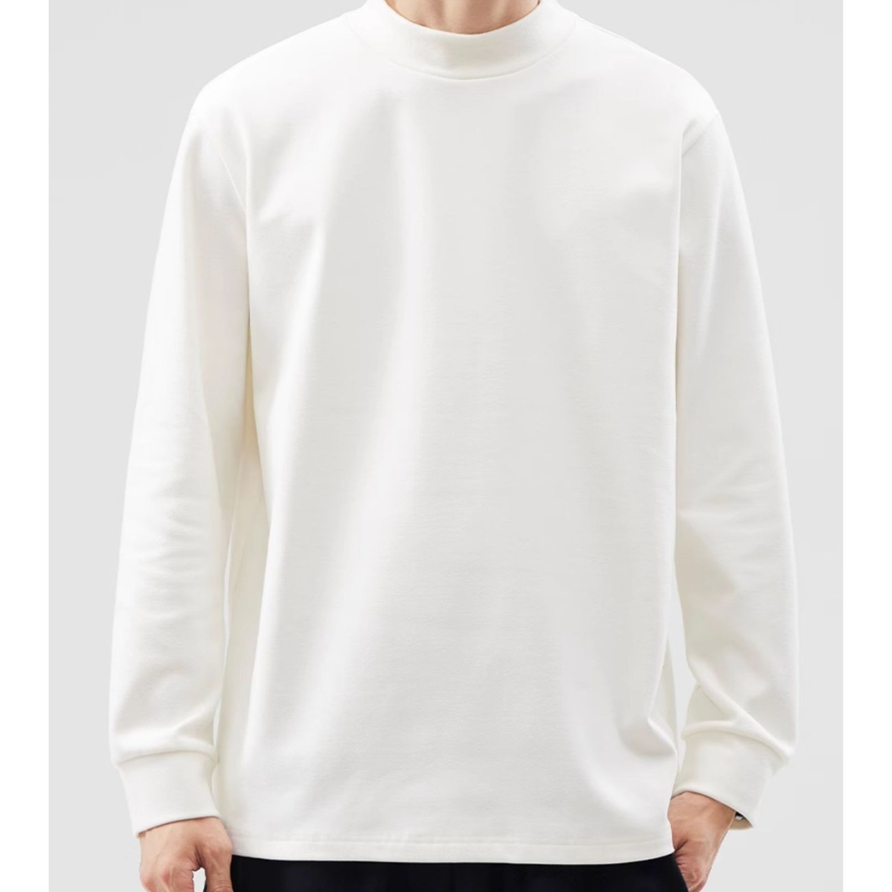 ハイネックリブニットロングスリーブTシャツ af0139