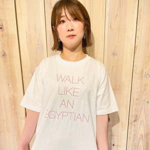 WALK LIKE AN EGYPTIAN（ホワイト）レッドプリント「前のみ発泡プリントで立体的に表現」