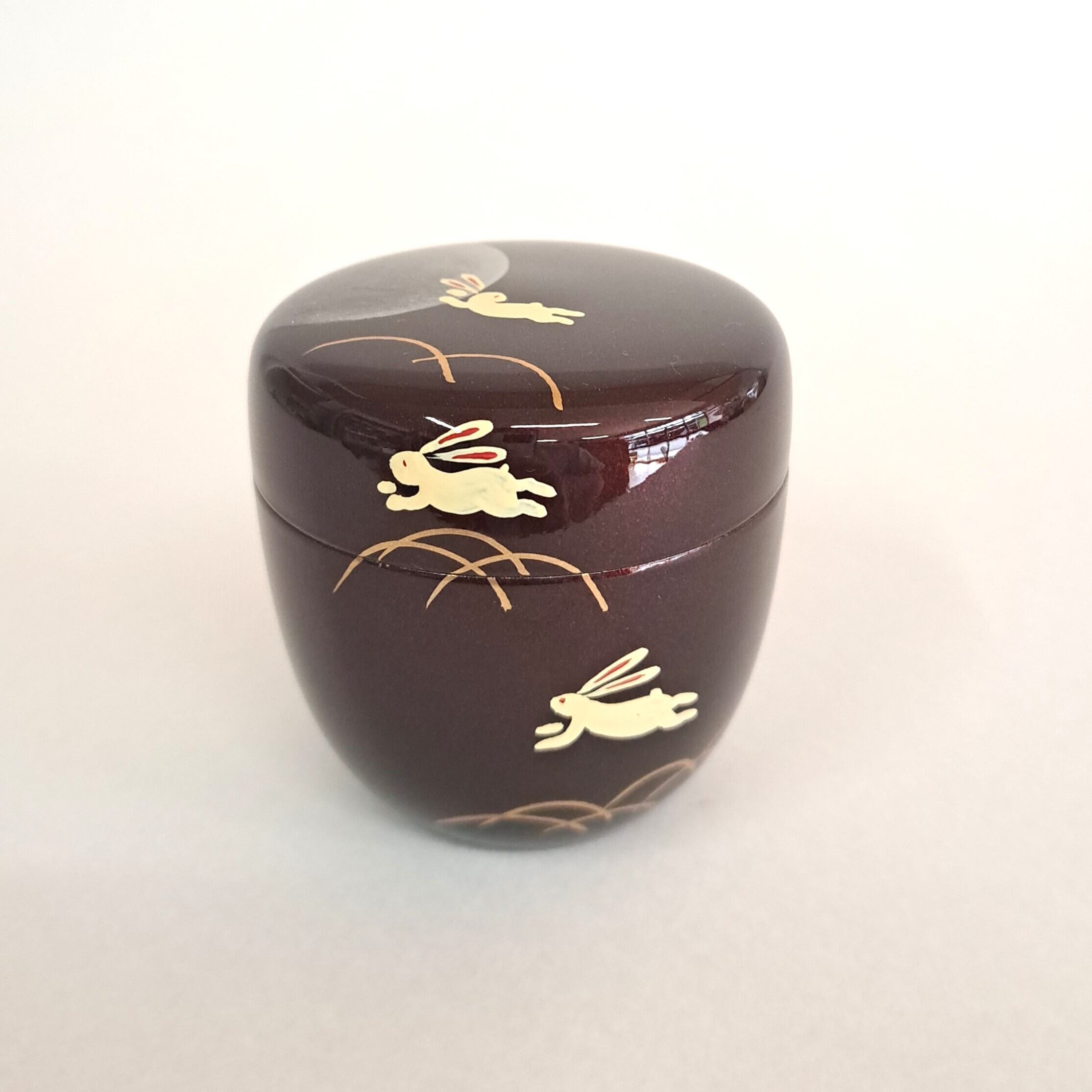 竹内幸斉 溜塗 中棗 藤蒔絵 （竹内幸斉 溜塗 中棗 藤蒔絵 たのし）