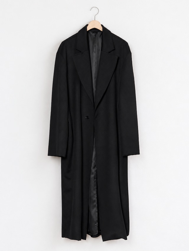 GABRIELA COLL GARMENTS HEAVY WOOL TWO BUTTON COAT BLACK S11-175