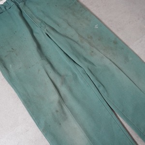 80s Dickies 874 work pants "made in USA" Lincoln green [W33.5L30.5相当] 古着