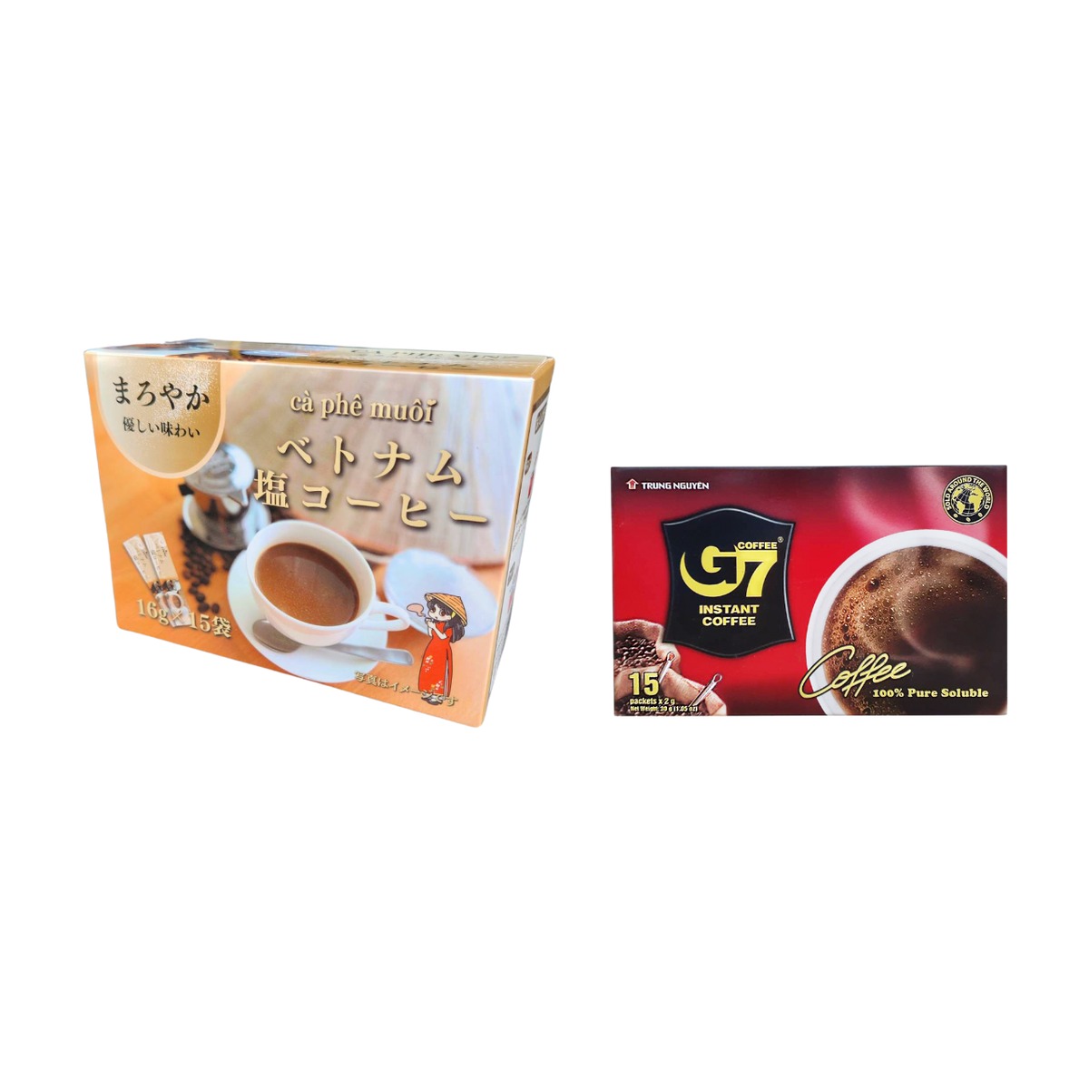 ベトナムコーヒー インスタント コーヒー 2点セット(塩コーヒー 1箱