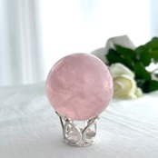 スターローズクォーツ*スフィア*250804-02*天然石*置き物*インテリアストーン