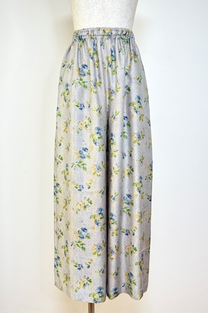 シルクツイルプリントパンツ light blue