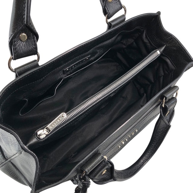 CELINE セリーヌ ハンドバッグ ブラック ホースキャリッジ レザー ブギーバッグ vintage ヴィンテージ オールド ye36tf