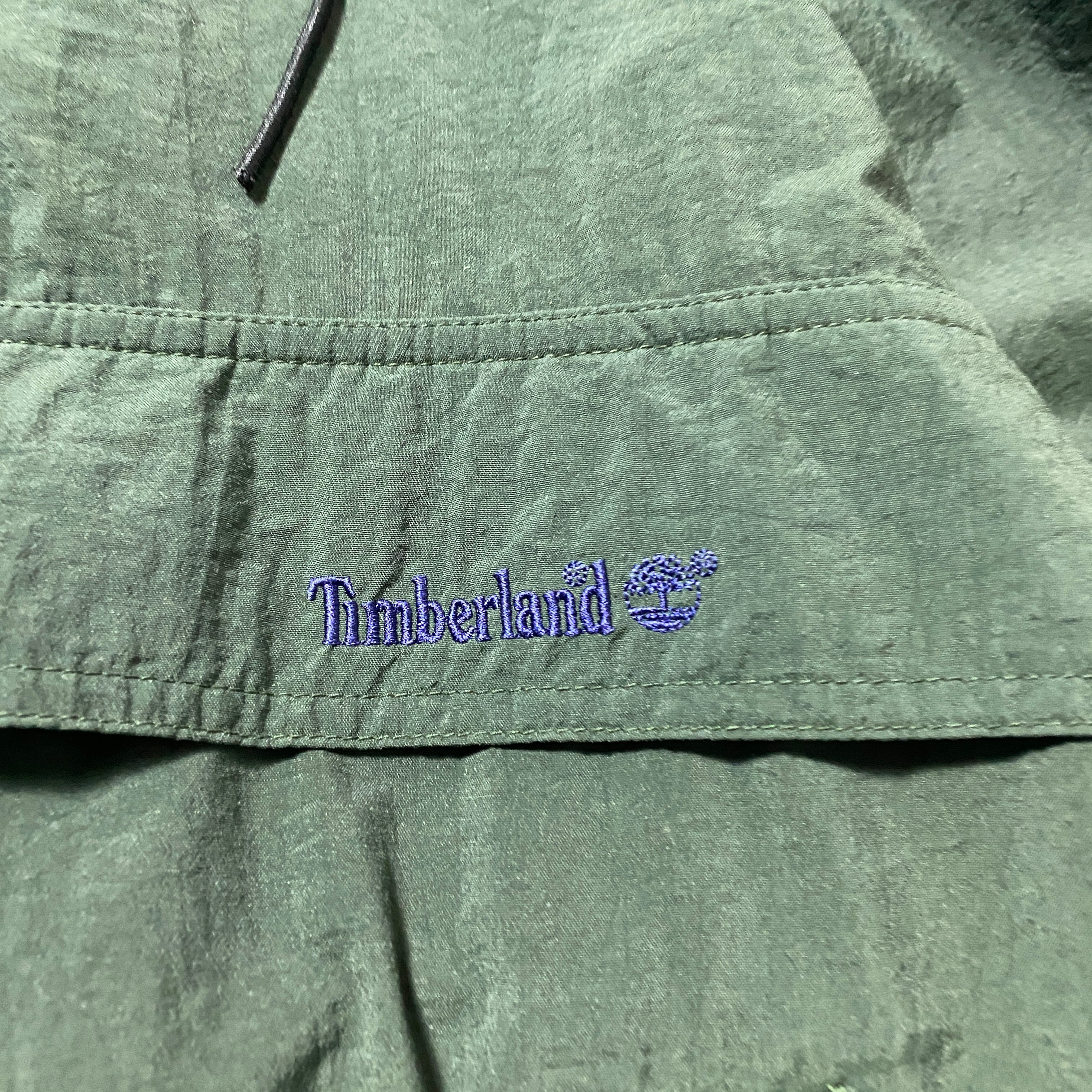 90's Timberland ティンバーランド 刺繍ワンポイント ハーフジップ