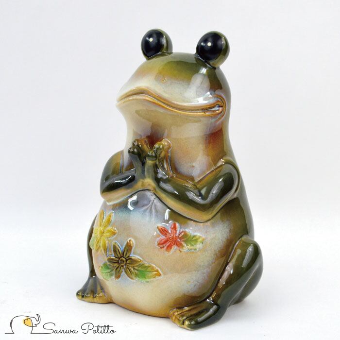 おねがいカエル 大 M 高さ25cm かえる アマガエル インテリア おしゃれ かわいい プレゼント ギフト 置き物 三和ポチット