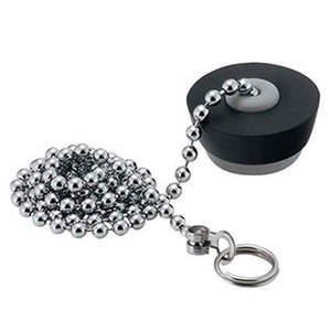 【在庫のみ】カクダイ バス用ゴム栓 くさりつき 上辺45mm 下辺34mm 高さ18mm 491-162
