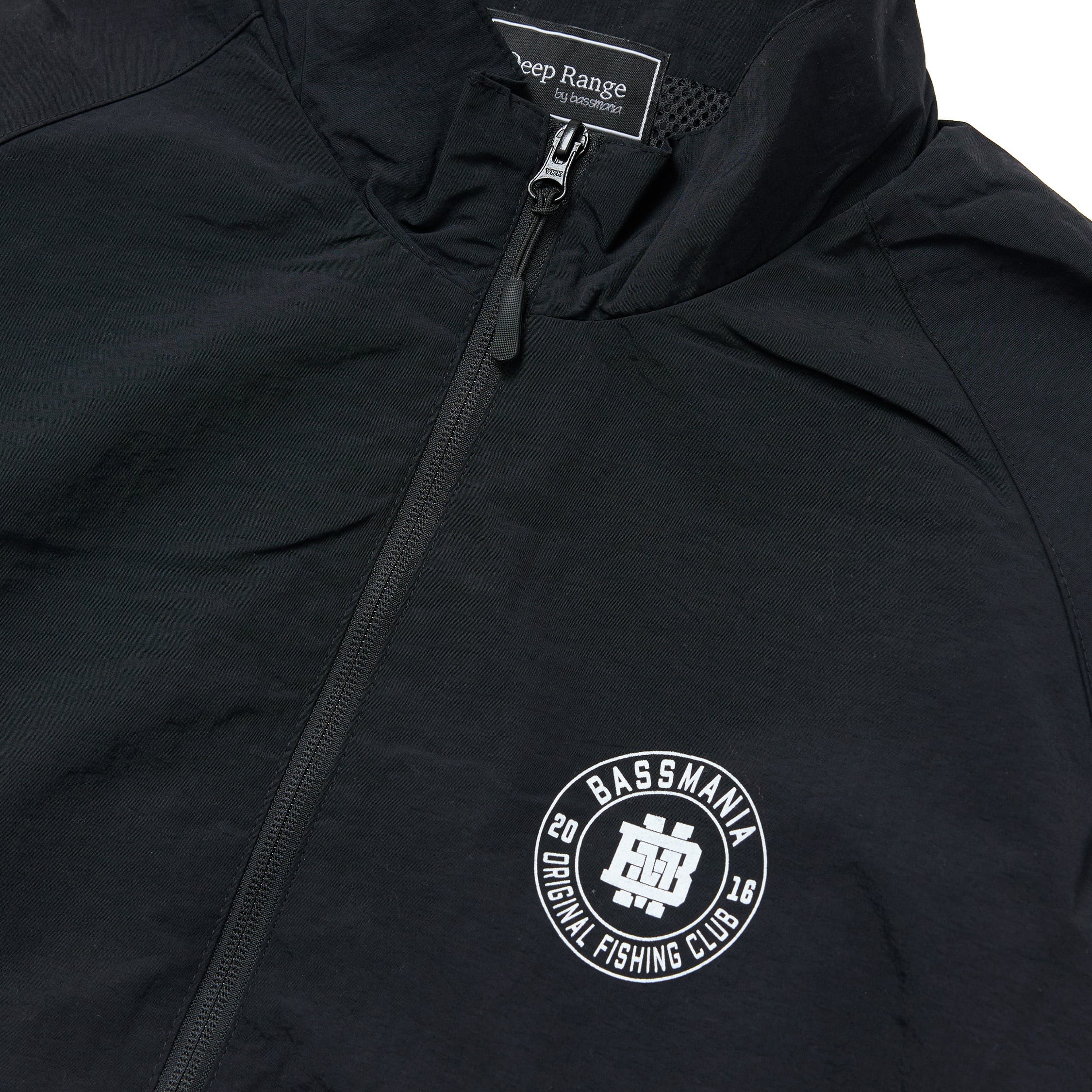 DeepRangebybassmania】BMサークルロゴナイロンジャケット［BLK