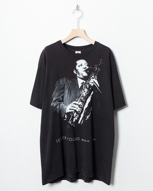"Lester Young" jazz T-shirt photo by Herman Leonard / Made In USA / Single Stitch / SIZE:XL