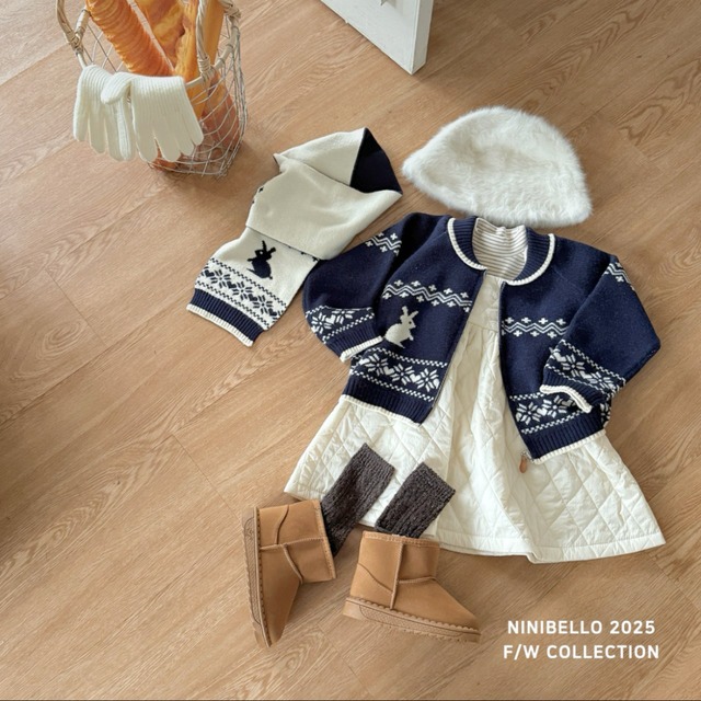 《予約》ninibello ¨ bunny nordic muffler