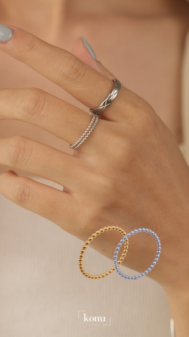 Stainless 1mm Ball Ring【knri021】