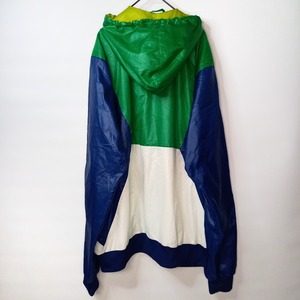 00s　アディダス　ナイロンジャケット　パーカー　ストライプ　マルチカラー　XL