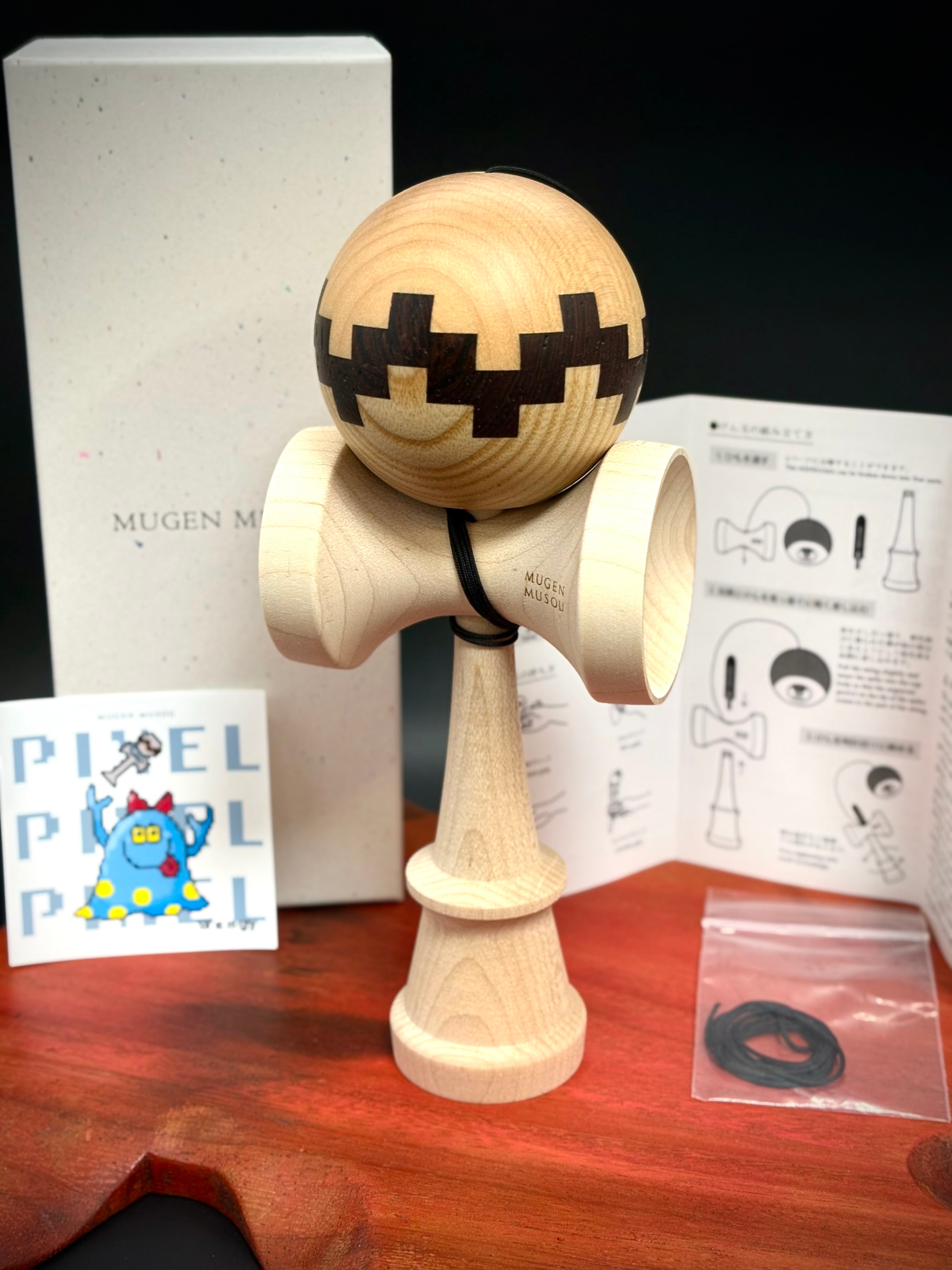 組み木最新モデル】☆けん玉☆MUGEN MUSOU☆INFINITY 「PIXEL