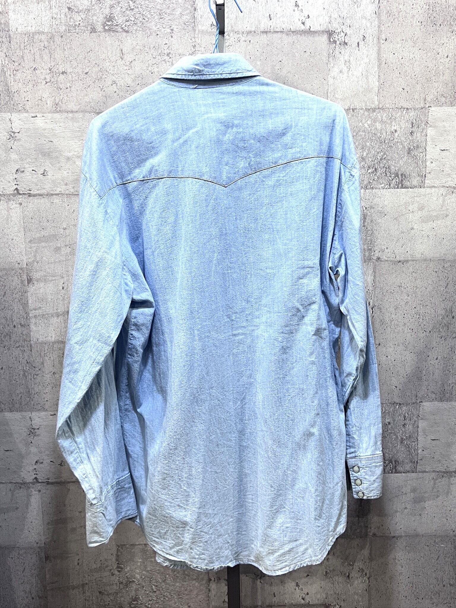 90'S USA製 プレンティス 長袖 シャンブレーシャツ 米国製 Prentiss