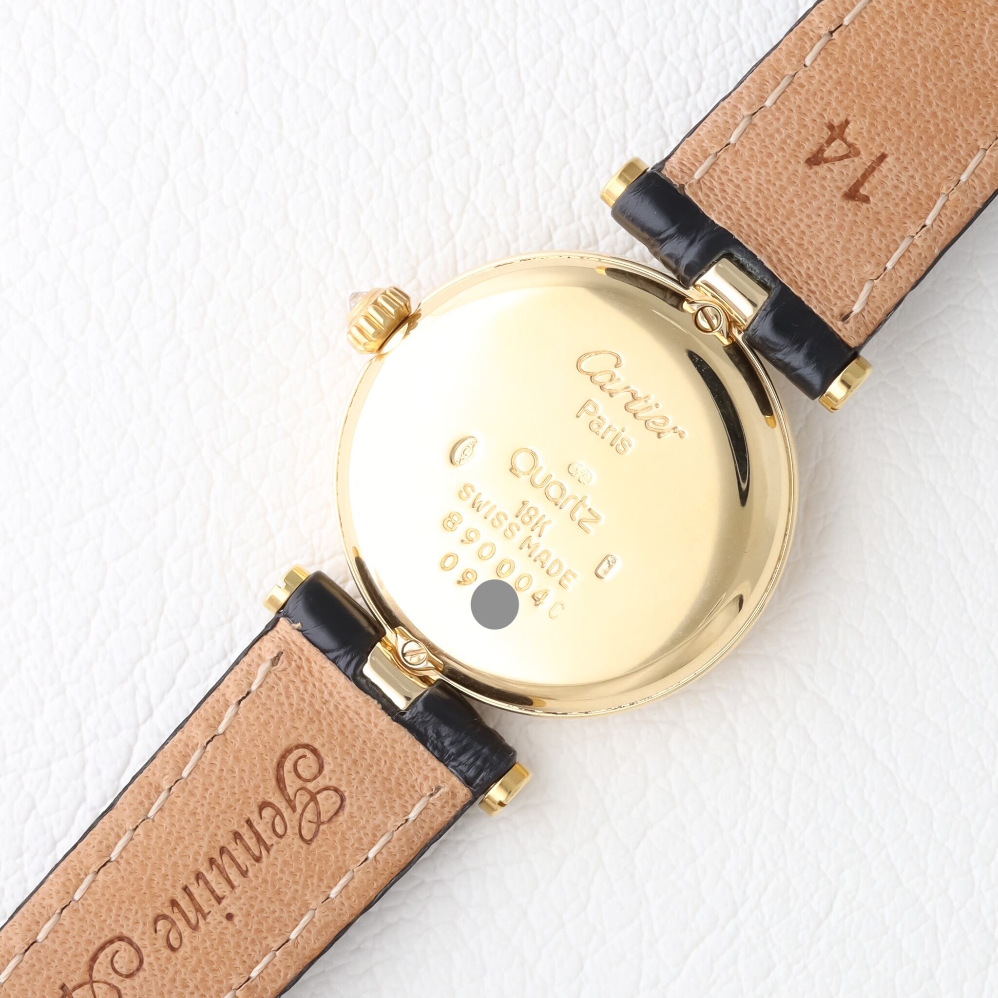カルティエ ヴァンドーム SM 金無垢 2POINTダイヤ レザー | Ante