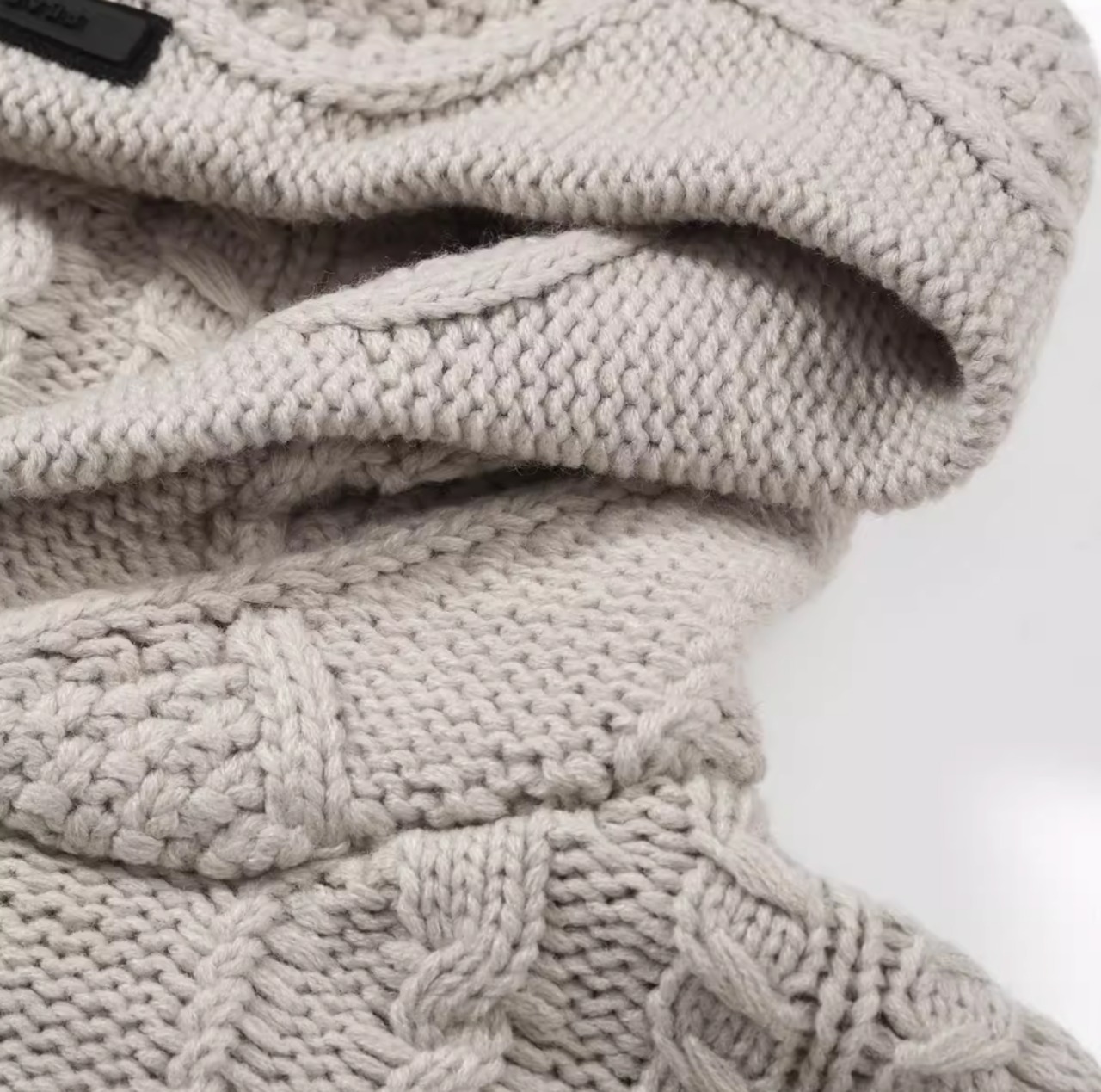 Unisex Cable Hood Knit Hoodie/3color_T13・画像7