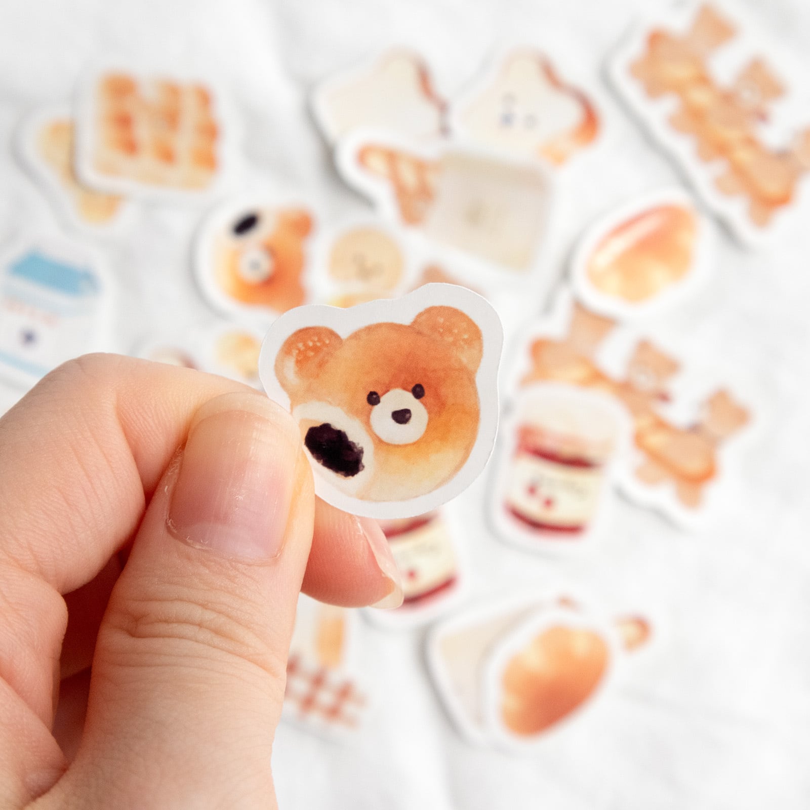 可愛いい❤️❤️フレークシール( ⸝⸝•ᴗ•⸝⸝ )くまパンの仲良し