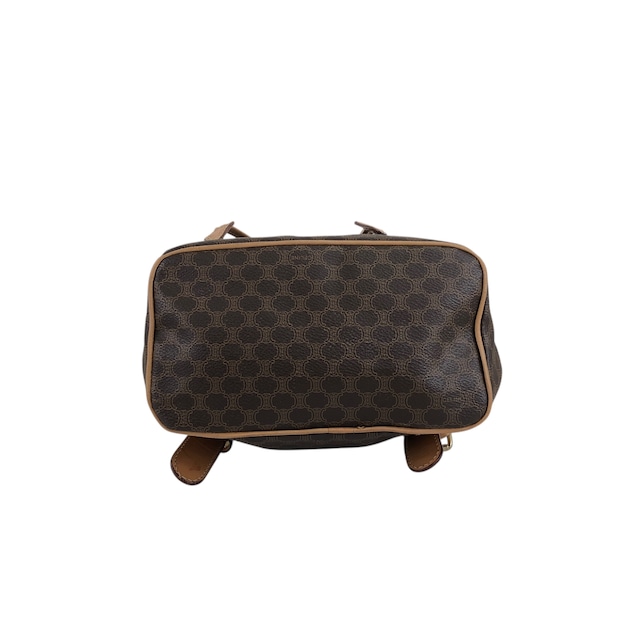 CELINE セリーヌ マカダム リュック ブラウン ガンチーニ PVC/レザー バックパック vintage ヴィンテージ オールド mf5k3j