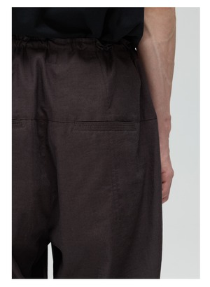 DECESOLO 26SS ルーズフィット ワイドドローストリングパンツ