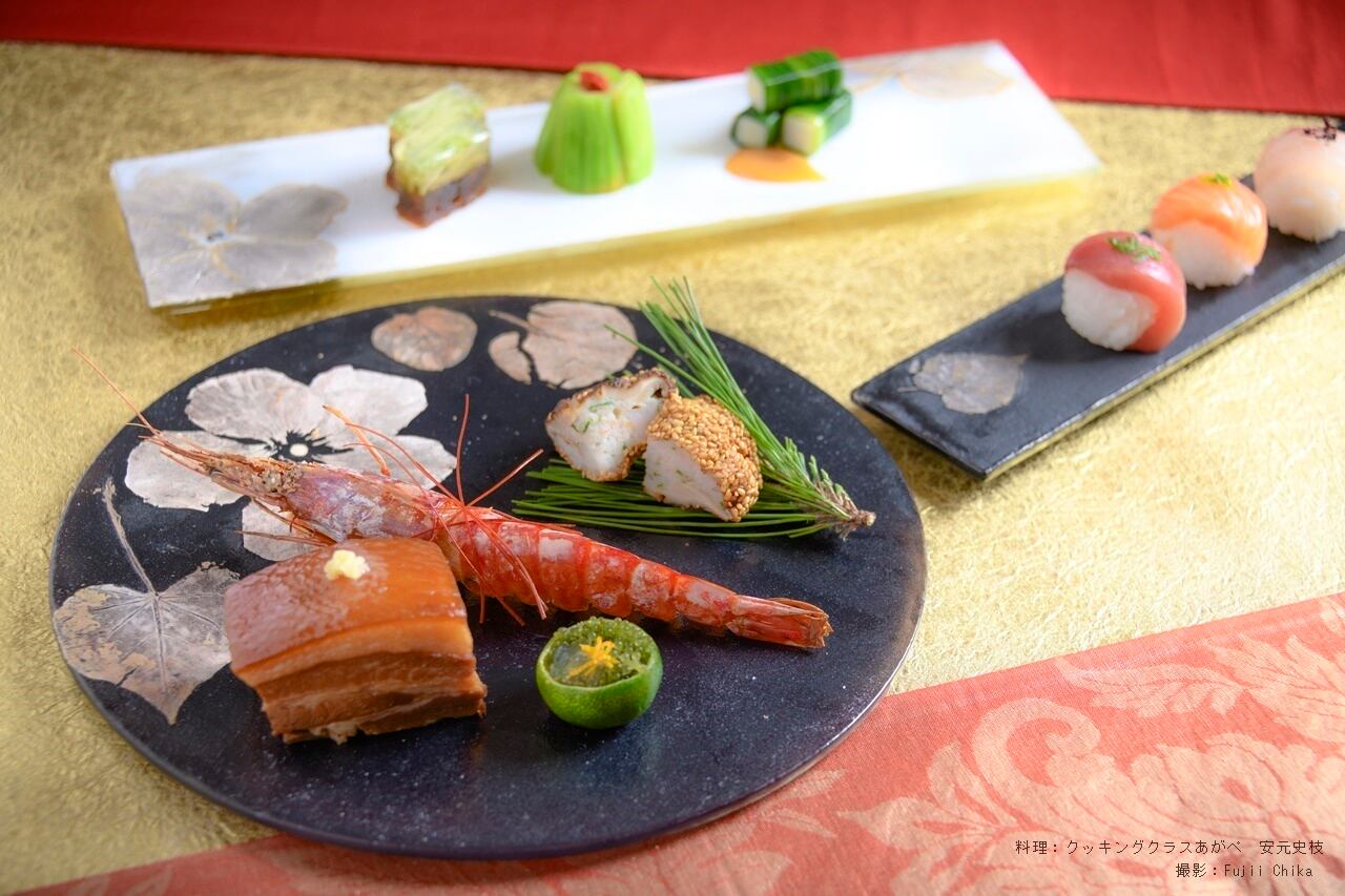 つづるガラスアート ゆうなの花 SUMI 平丸大皿3 | つづるガラスアート